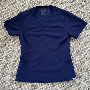 Figs Navy Scrub Top
